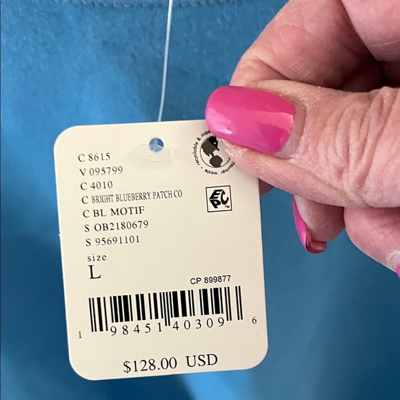 FP Movement All Star Fleece Blue Crewneck SweatShirt with Patches - Picture 2 of 13